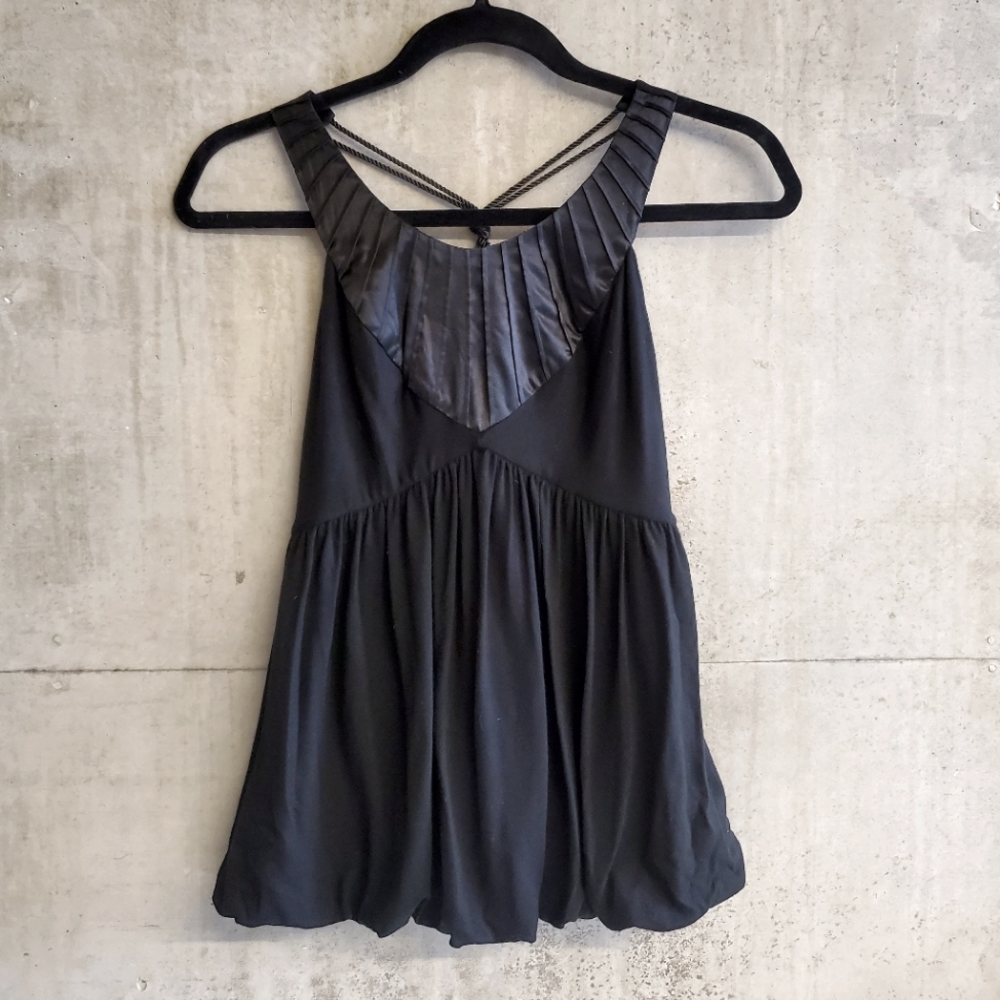 MARCIANO Black Top with backless and rope detail / Size S